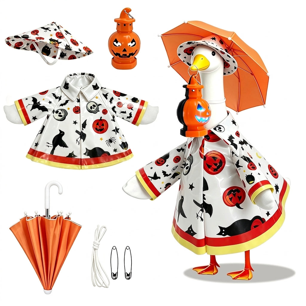Halloween Raincoat Porch Goose Outfit Set