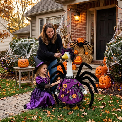 Spooky 3D Spider Witch Goose Costume Set