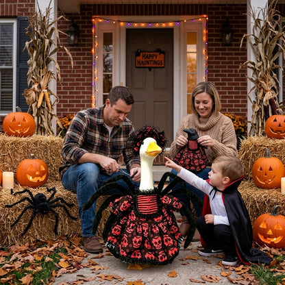 Spooky 3D Spider Witch Goose Costume Set