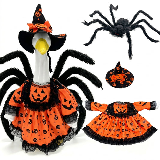Spooky 3D Spider Witch Goose Costume Set