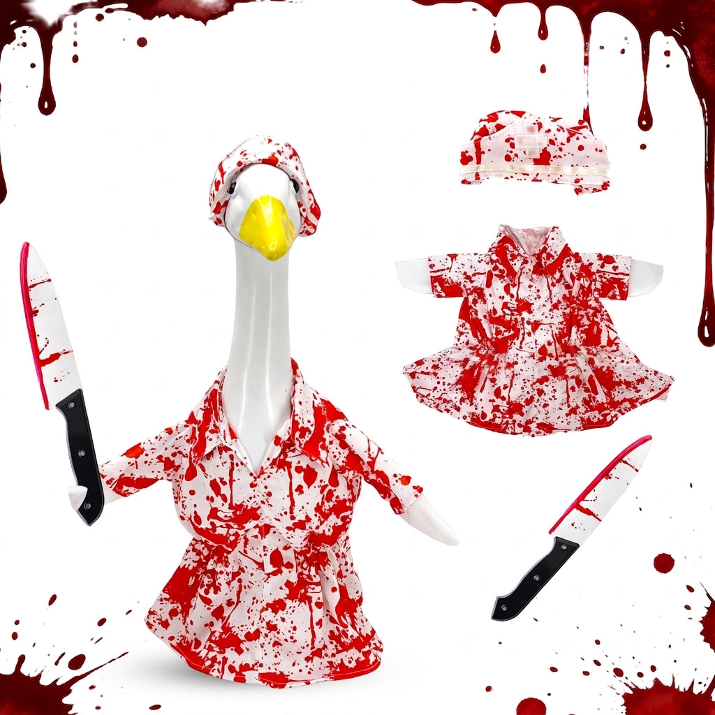 Halloween Bloody Horror Porch Goose Outfit