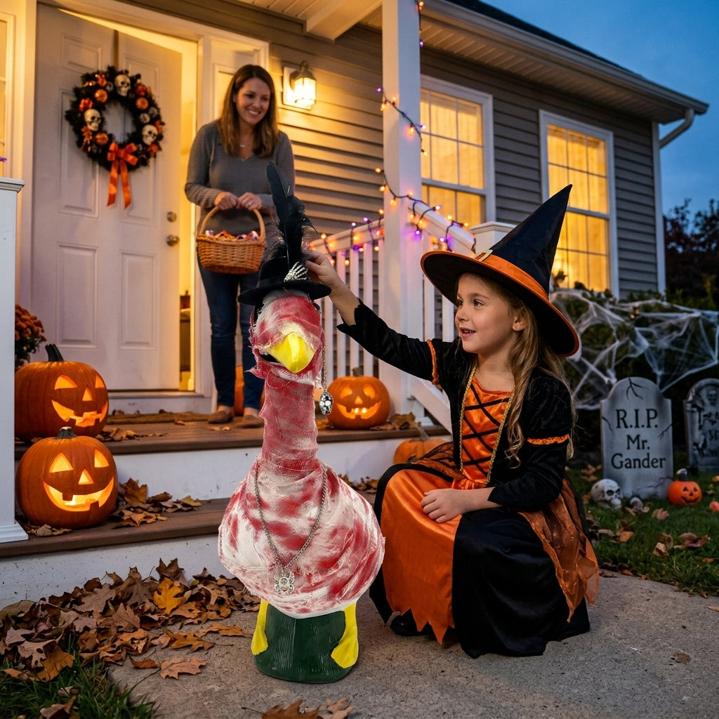 Halloween Bloody Horror Porch Goose Outfit