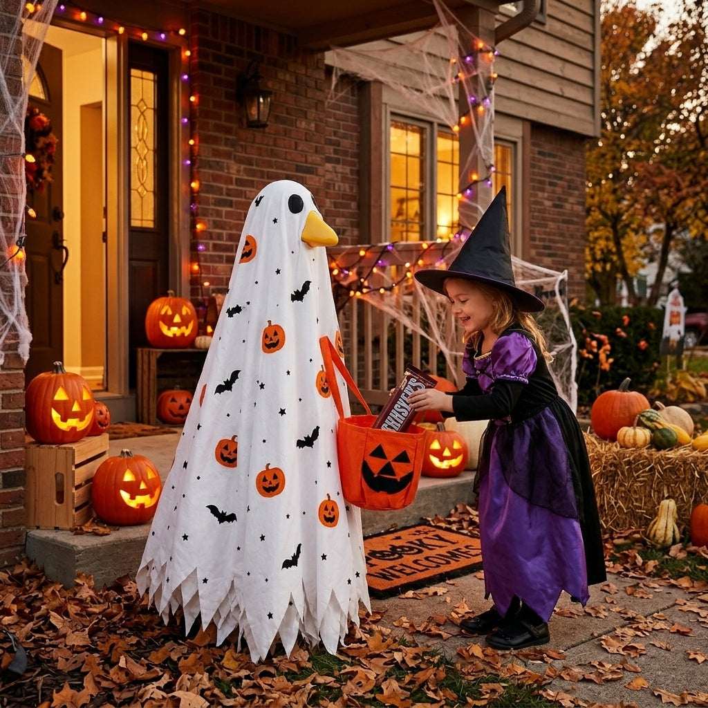 Cute Spooky Halloween Ghost Goose Costume