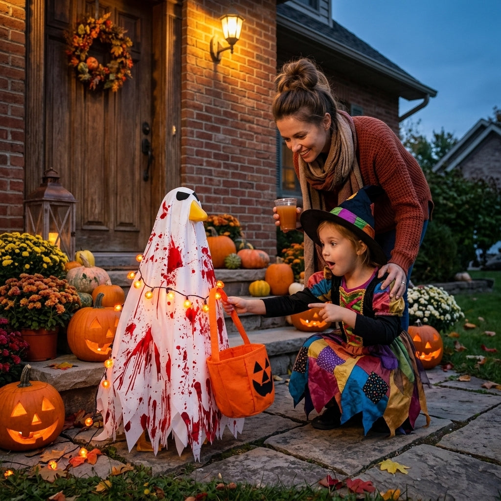 Cute Spooky Halloween Ghost Goose Costume