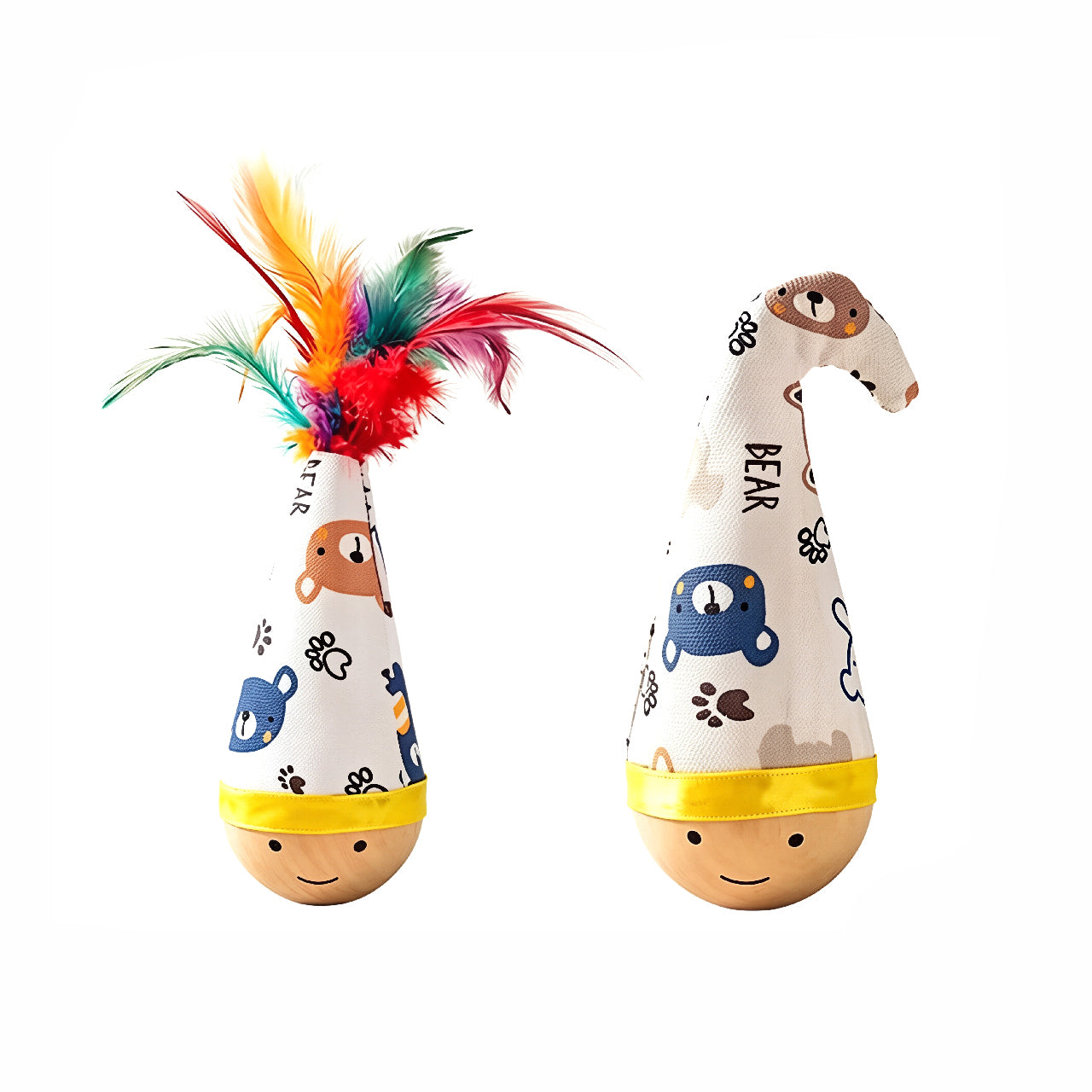 Natural Beech Wood Interactive Pet Toy