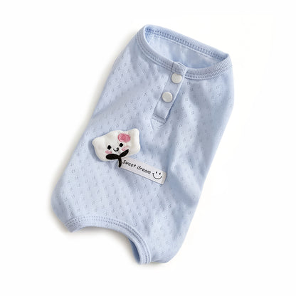 The Waffle Cotton Recovery Pet Onesie