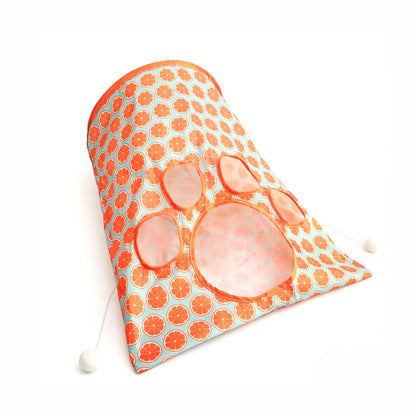 Foldable Semi-Closed Cat Cave with Hanging Ball