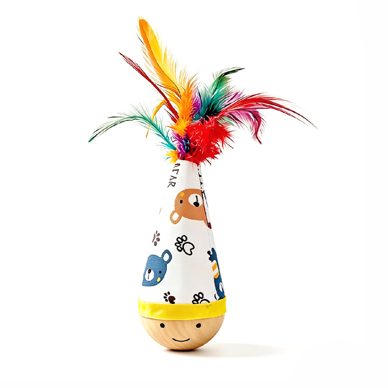 Natural Beech Wood Interactive Pet Toy