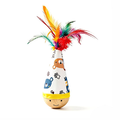 Natural Beech Wood Interactive Pet Toy