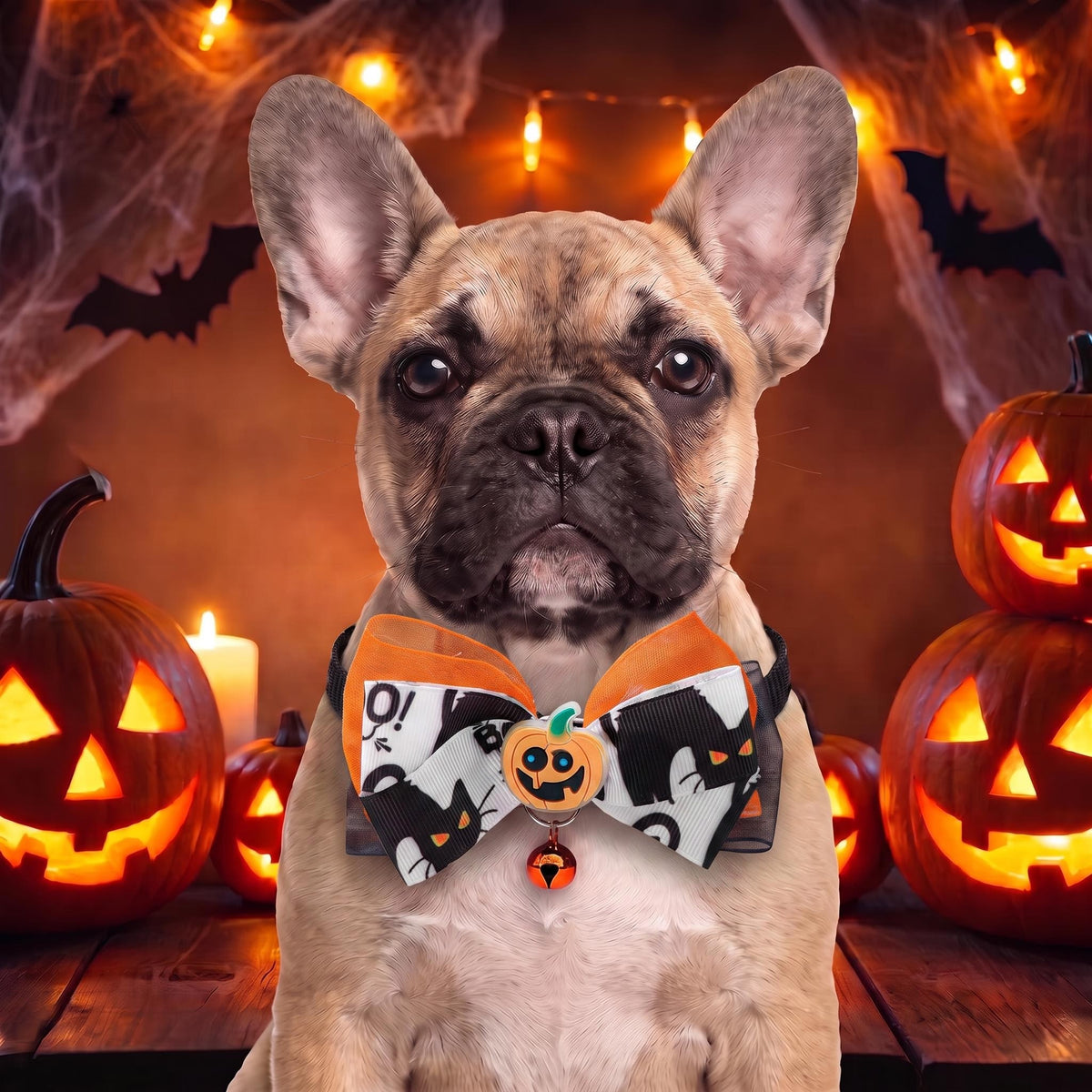 Halloween Dog Bow Tie Collar