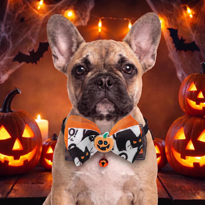 Halloween Dog Bow Tie Collar