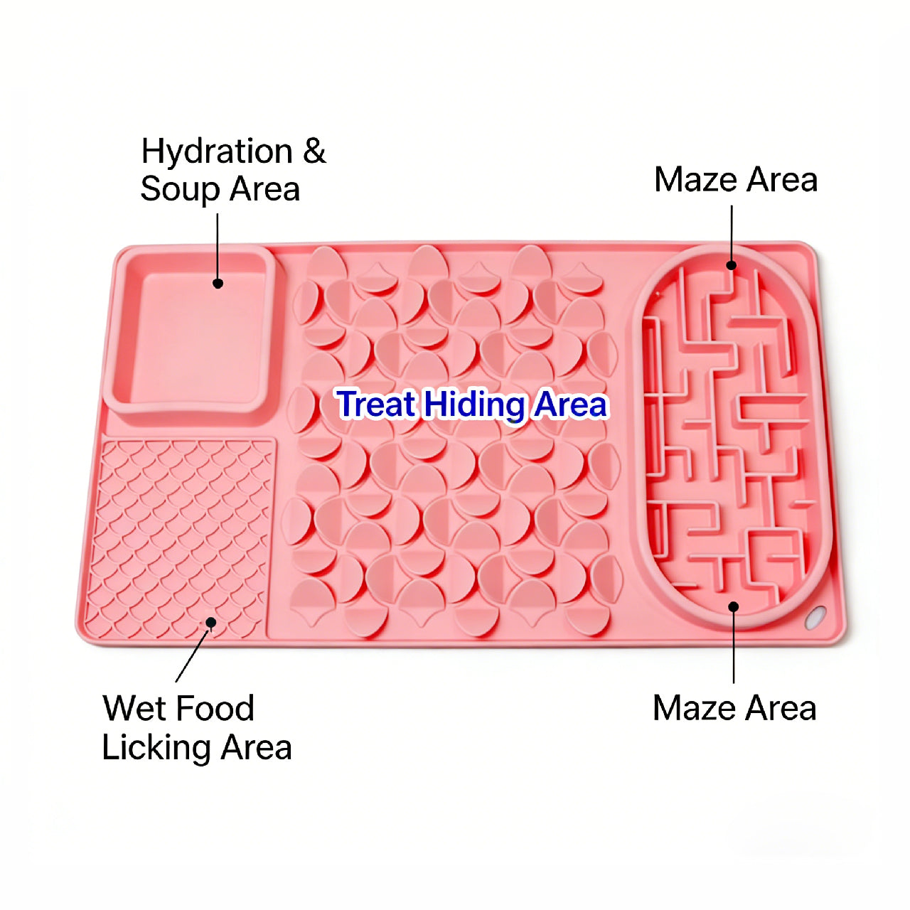 Multi-Zone Silicone Pet Lick Mat
