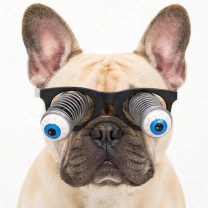 Halloween Dropping Spring Eyeball Glasses