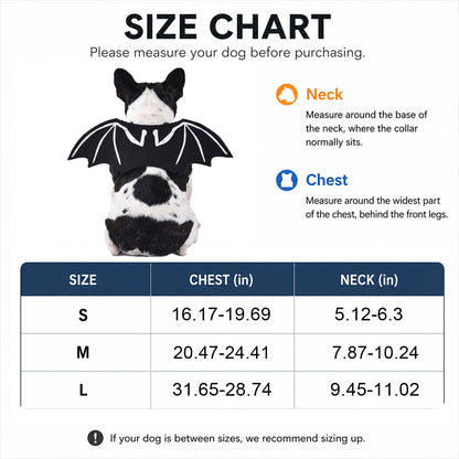 Black Bat Wings with Bone Line Detail